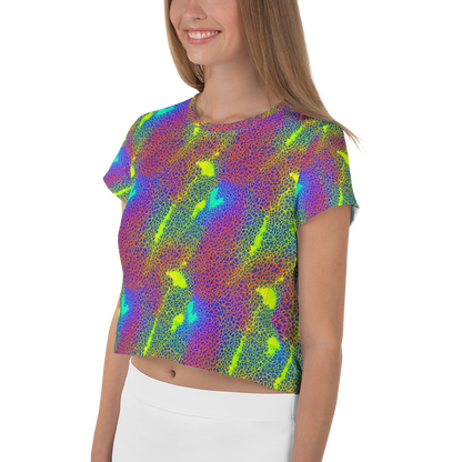 Women's Crop Tee - Prismatic Web