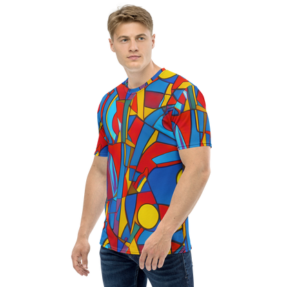 Men's Crew Neck T-Shirt - Mondrian Maze