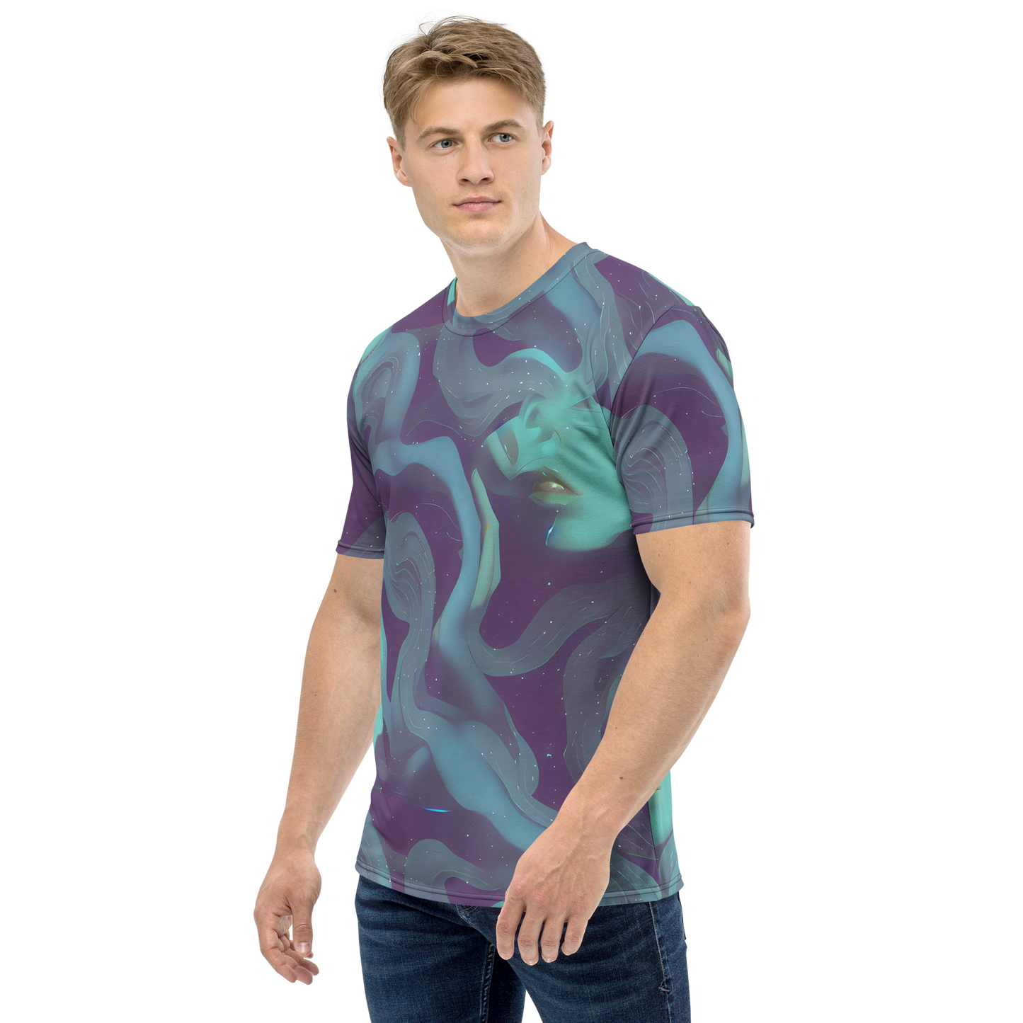 Men's Crew Neck T-Shirt - Ethereal Dreamscape