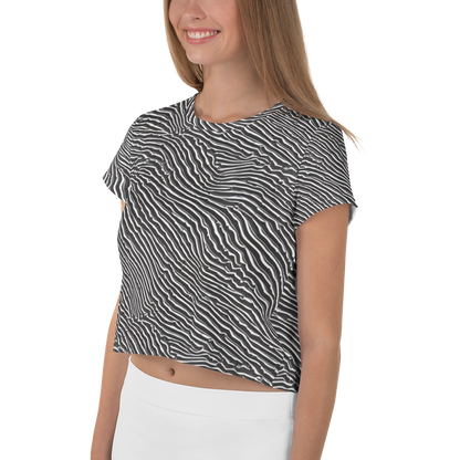 Women's Crop Tee - Hypnotic Waves