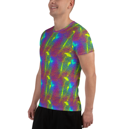 Men's Athletic T-Shirt - Prismatic Web