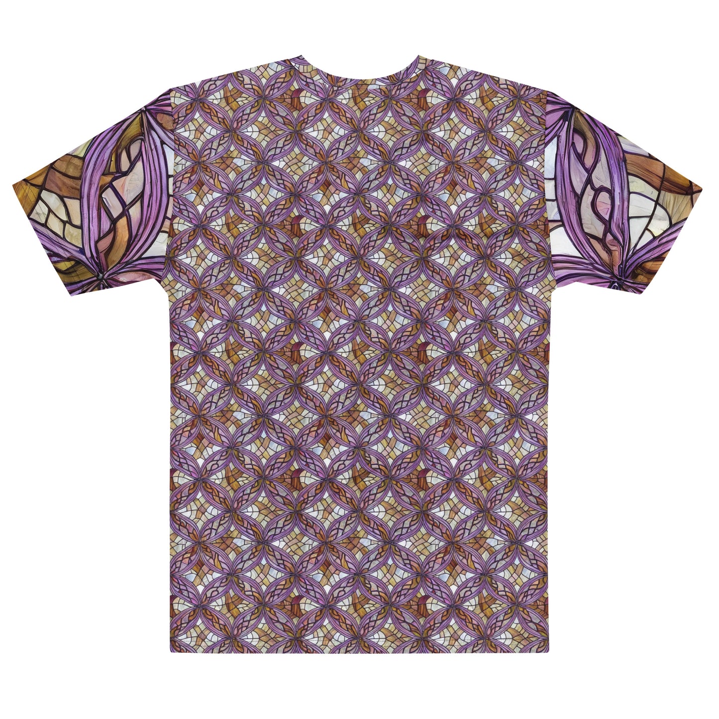 Men's Crew Neck T-Shirt - Stained Glass Whirl