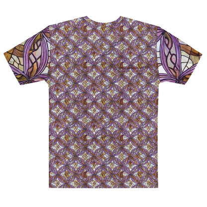 Men's Crew Neck T-Shirt - Stained Glass Whirl