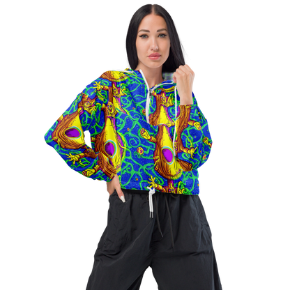 Women's Cropped Windbreaker - Sprawling Spectacle