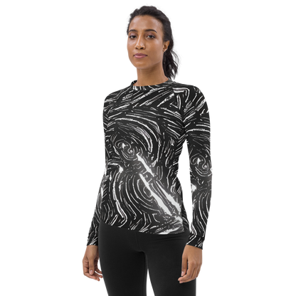 Women's Rash Guard - Silver Swirl