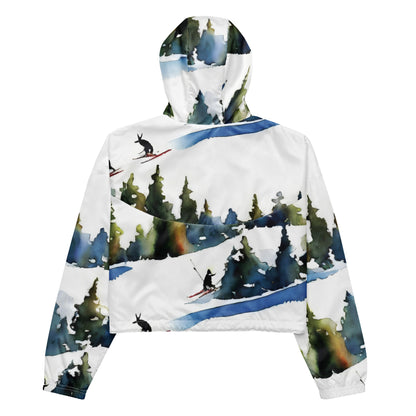 Women's Cropped Windbreaker - Arctic Escape
