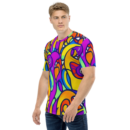 Men's Crew Neck T-Shirt - Kaleido Fish