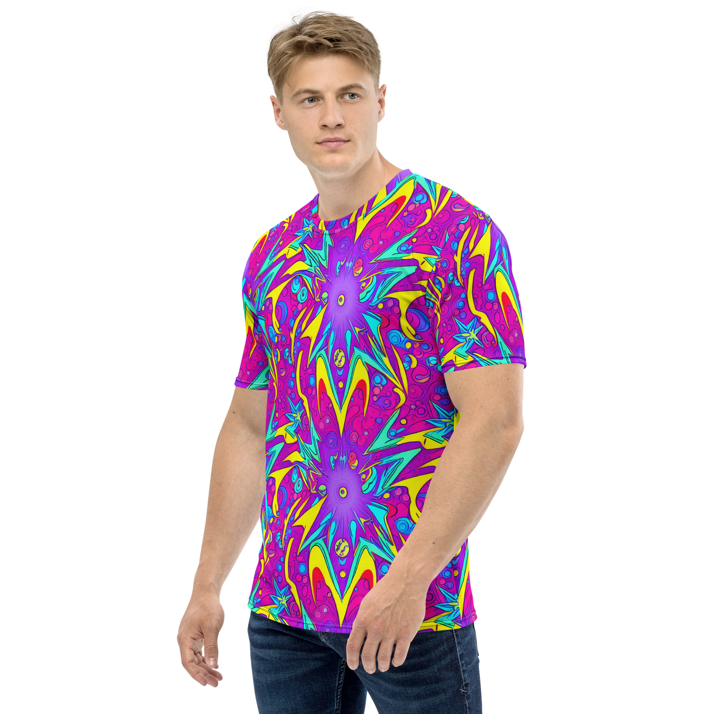 Men's Crew Neck T-Shirt - Nebula Radiance