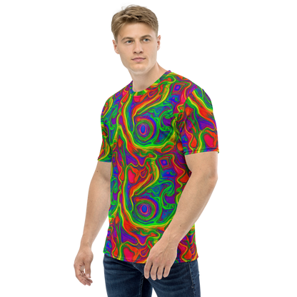 Men's Crew Neck T-Shirt - Psychedelic Waves