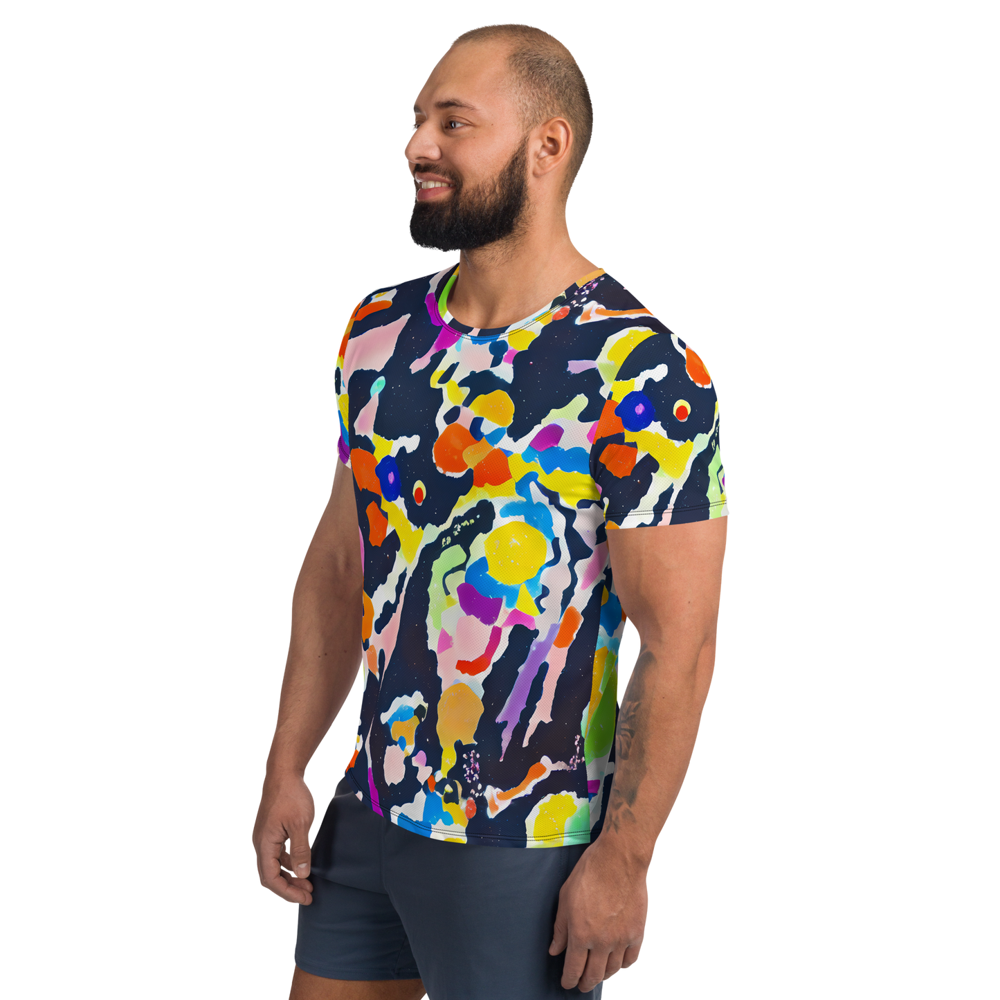 Men's Athletic T-Shirt - Kaleido Burst
