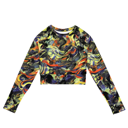 Long Sleeve Crop Top - Twilight Chaos