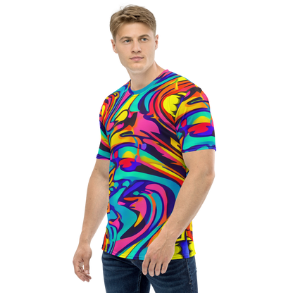 Men's Crew Neck T-Shirt - Electric Ecstasy