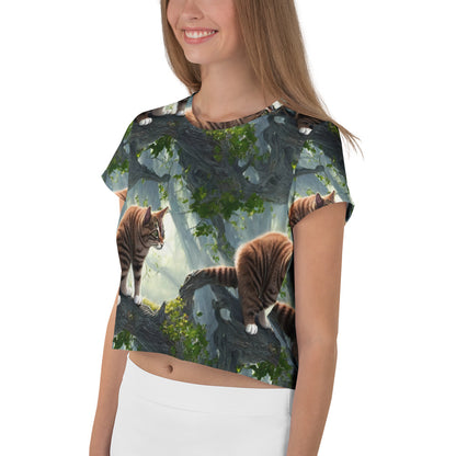 Crop Tee - Whiskered Enigma