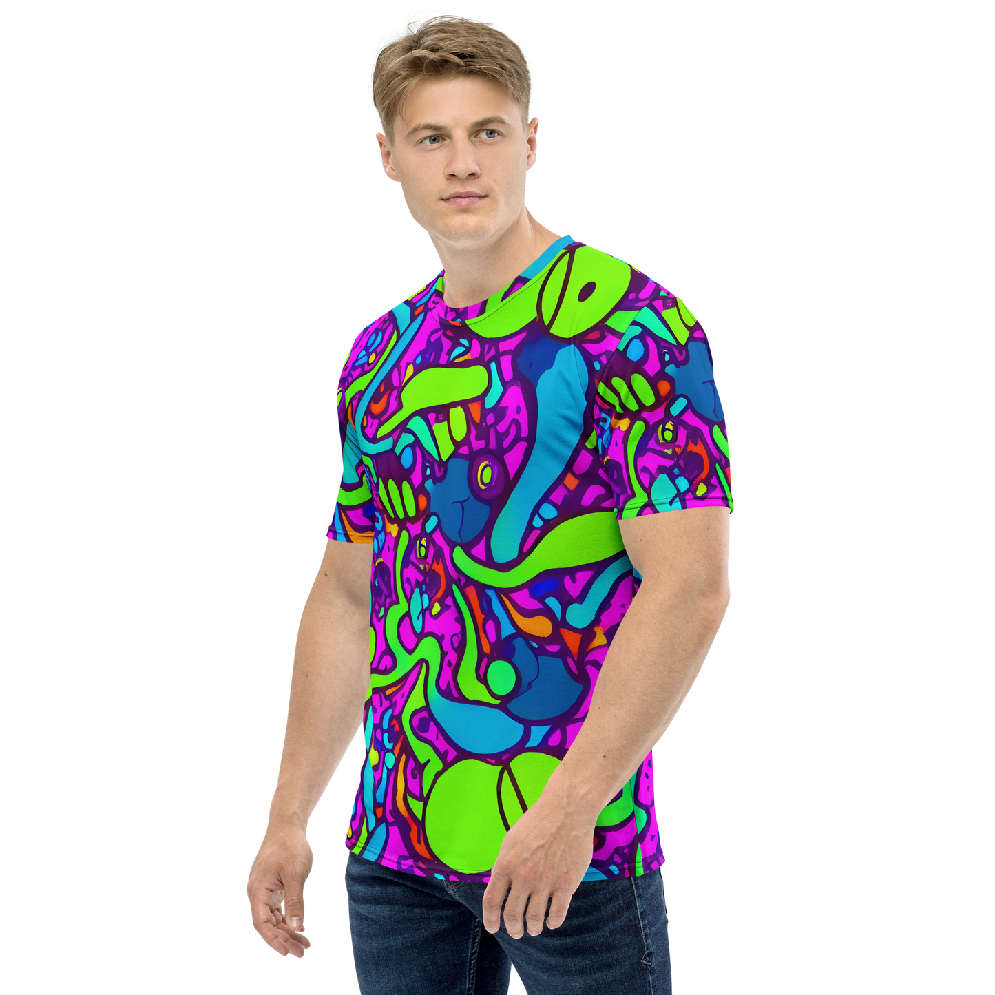 Men's Crew Neck T-Shirt - Funky Vortex