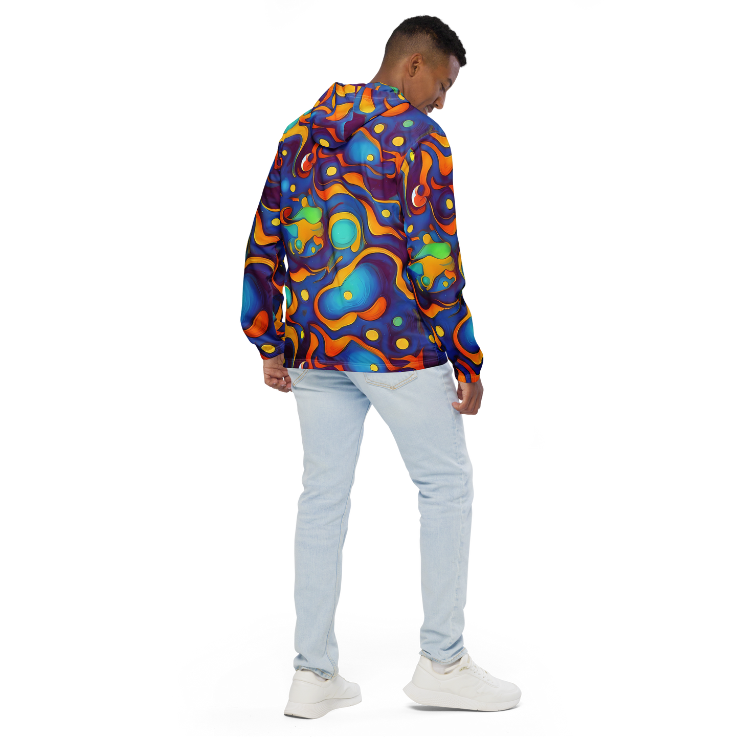 Men's Windbreaker - Pelton Swirl