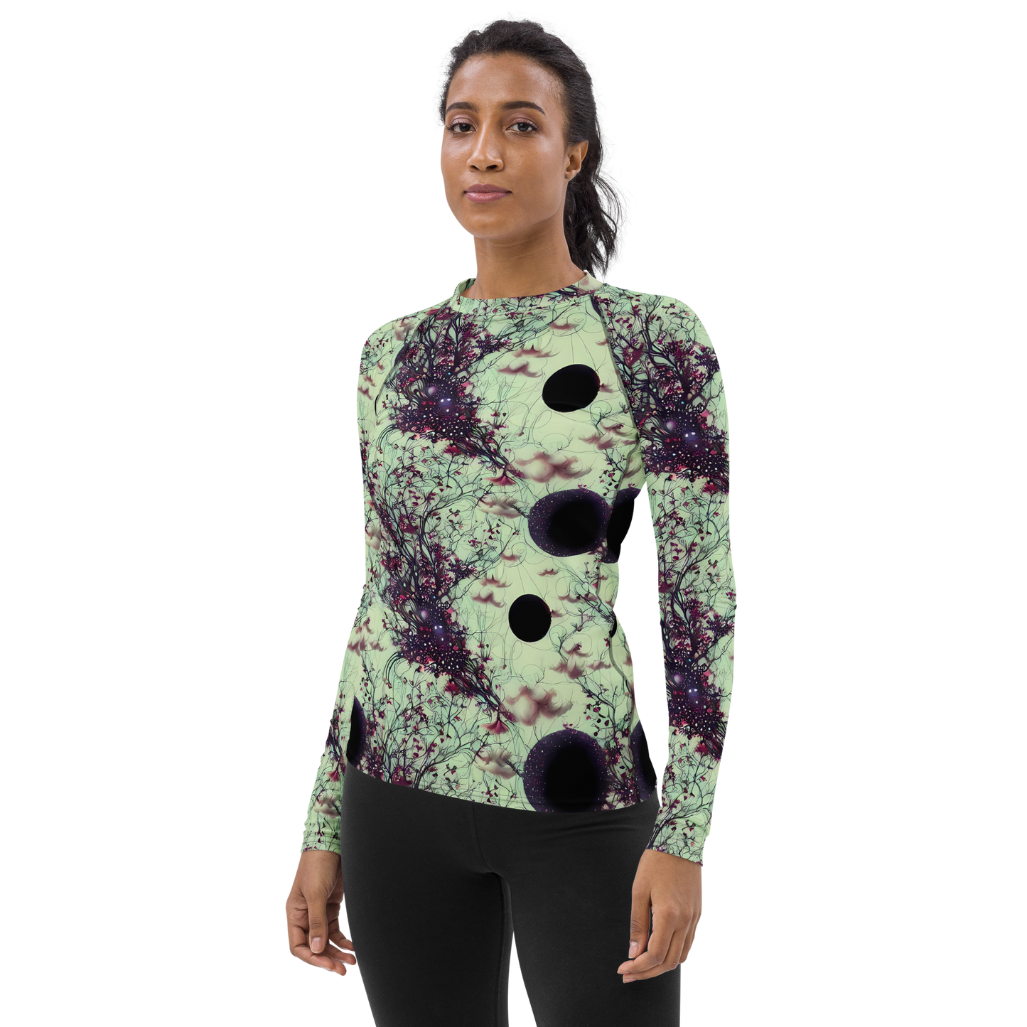 Women's Rash Guard - Celestial Bloom