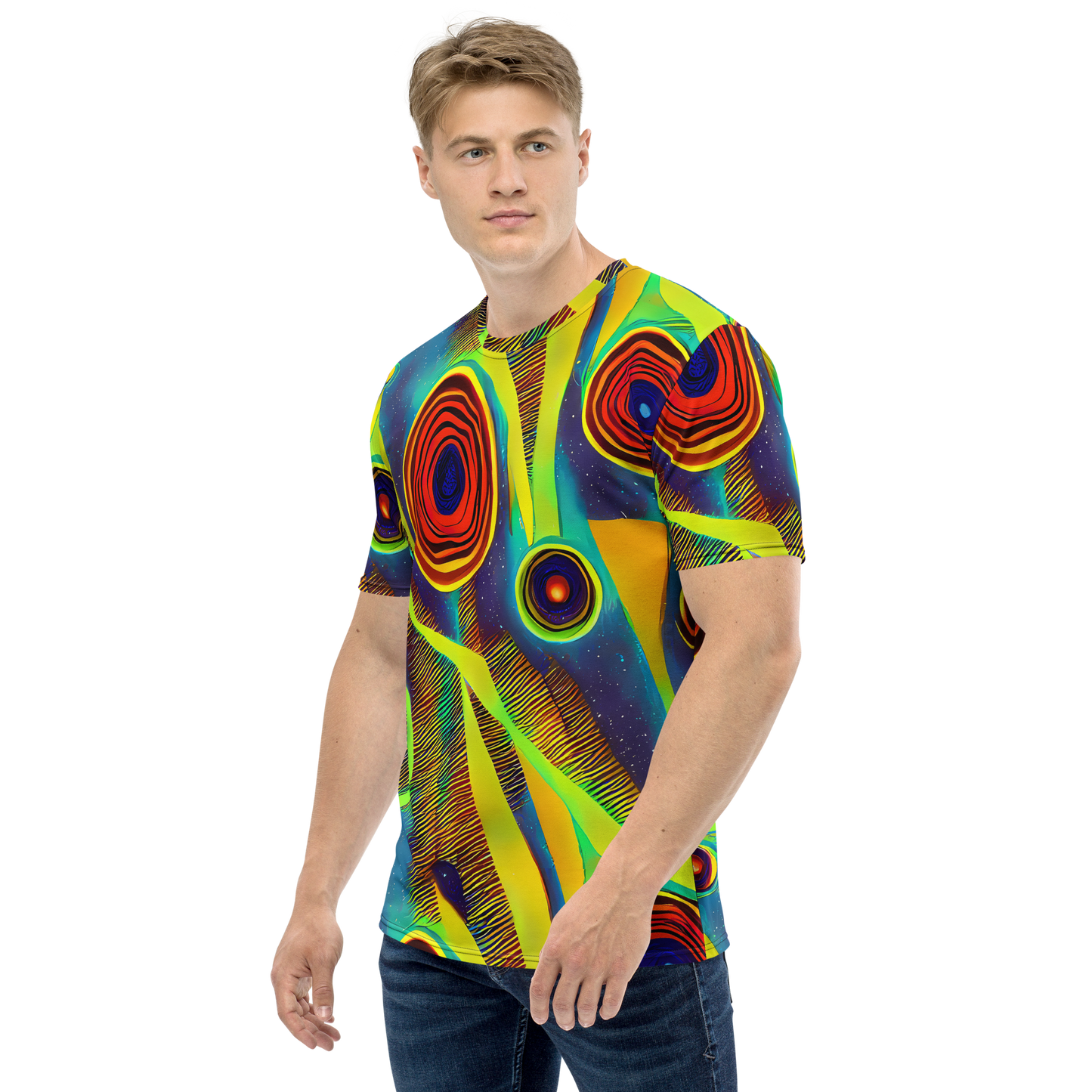 Men's Crew Neck T-Shirt - Galactic Pulse