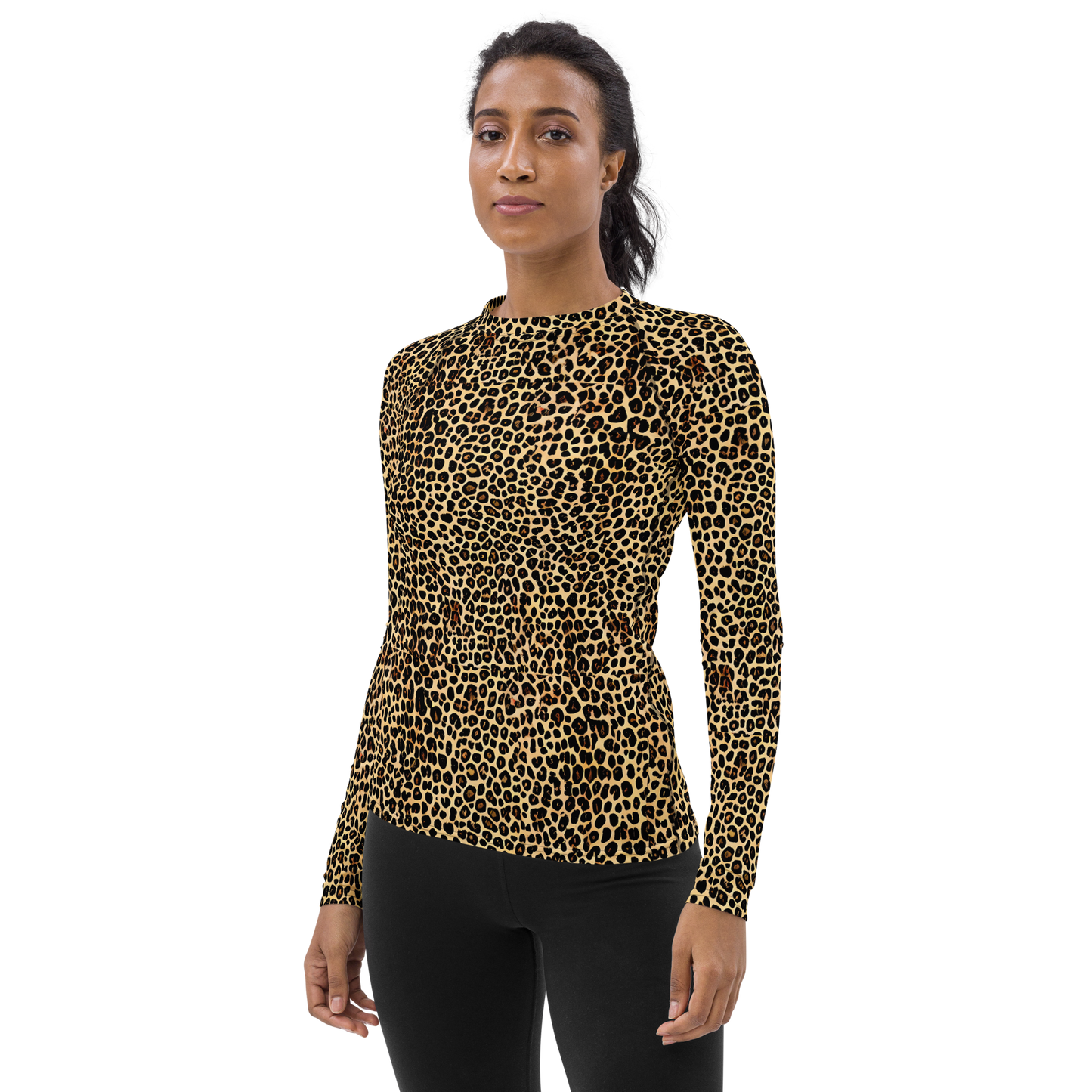 Women's Rash Guard - Cheetah Mosaic