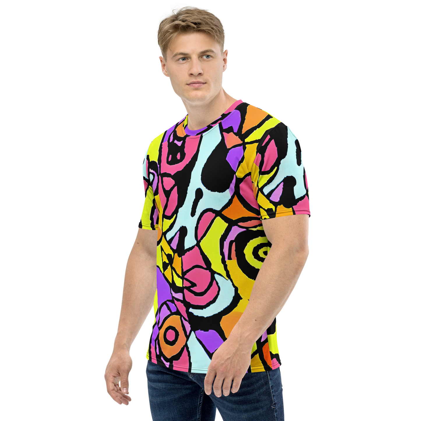 Men's Crew Neck T-Shirt - Spirals of Joy