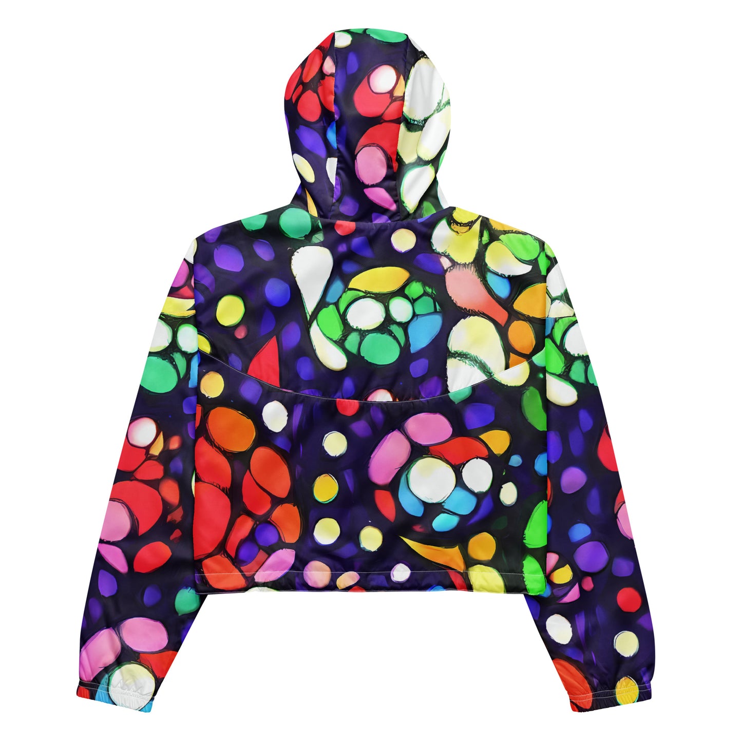 Women's Cropped Windbreaker - Bubble Fantasia