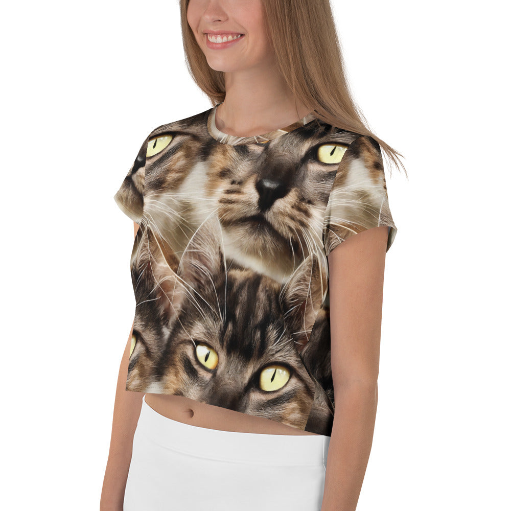 Crop Tee - Feline Reverie