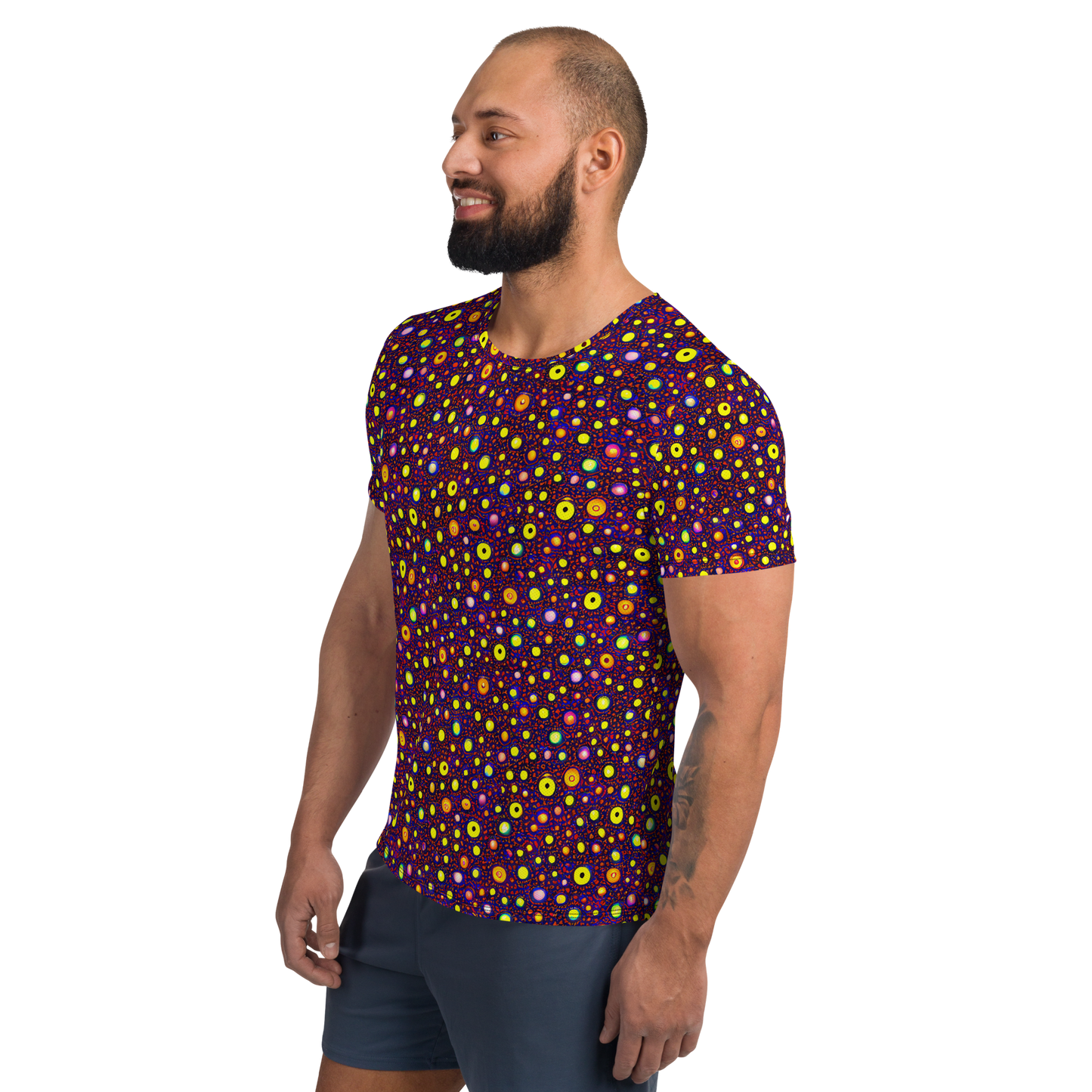 Men's Athletic T-Shirt - Cosmic Dotscape