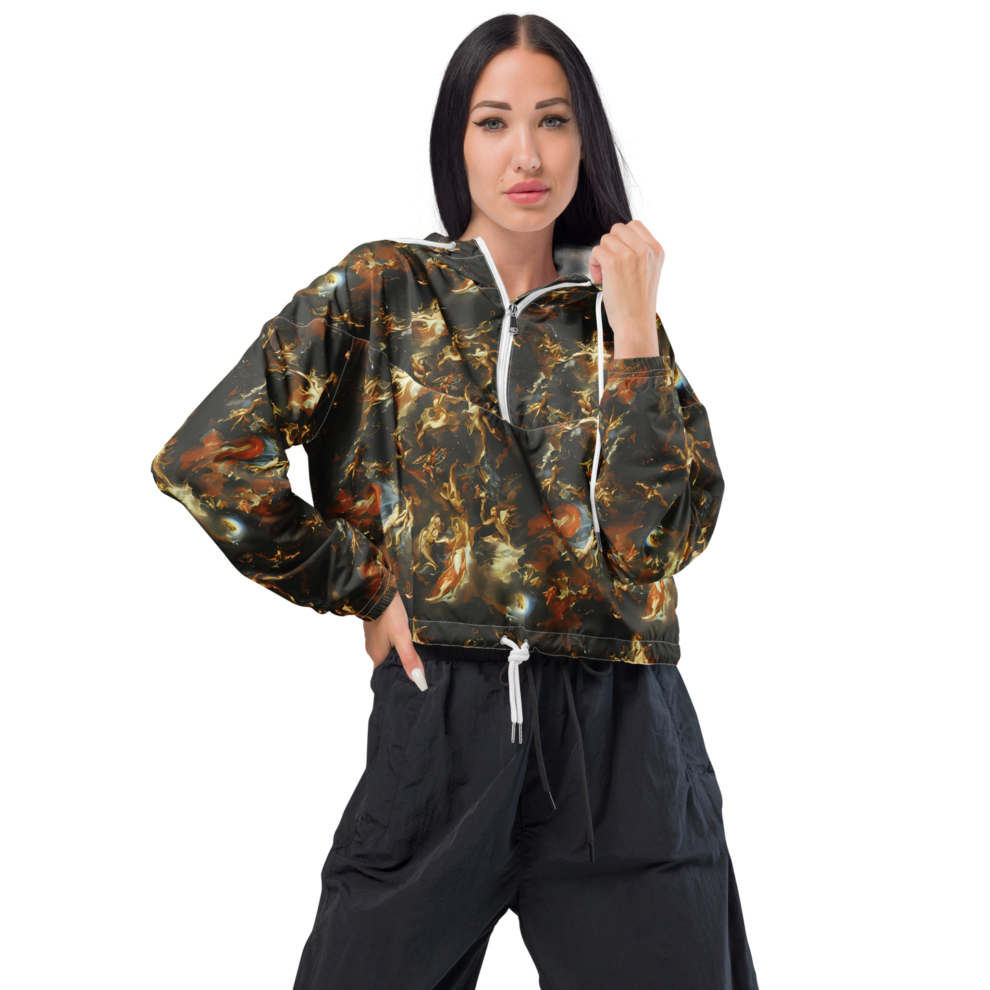 Women's Cropped Windbreaker - Van Dyck Vortex