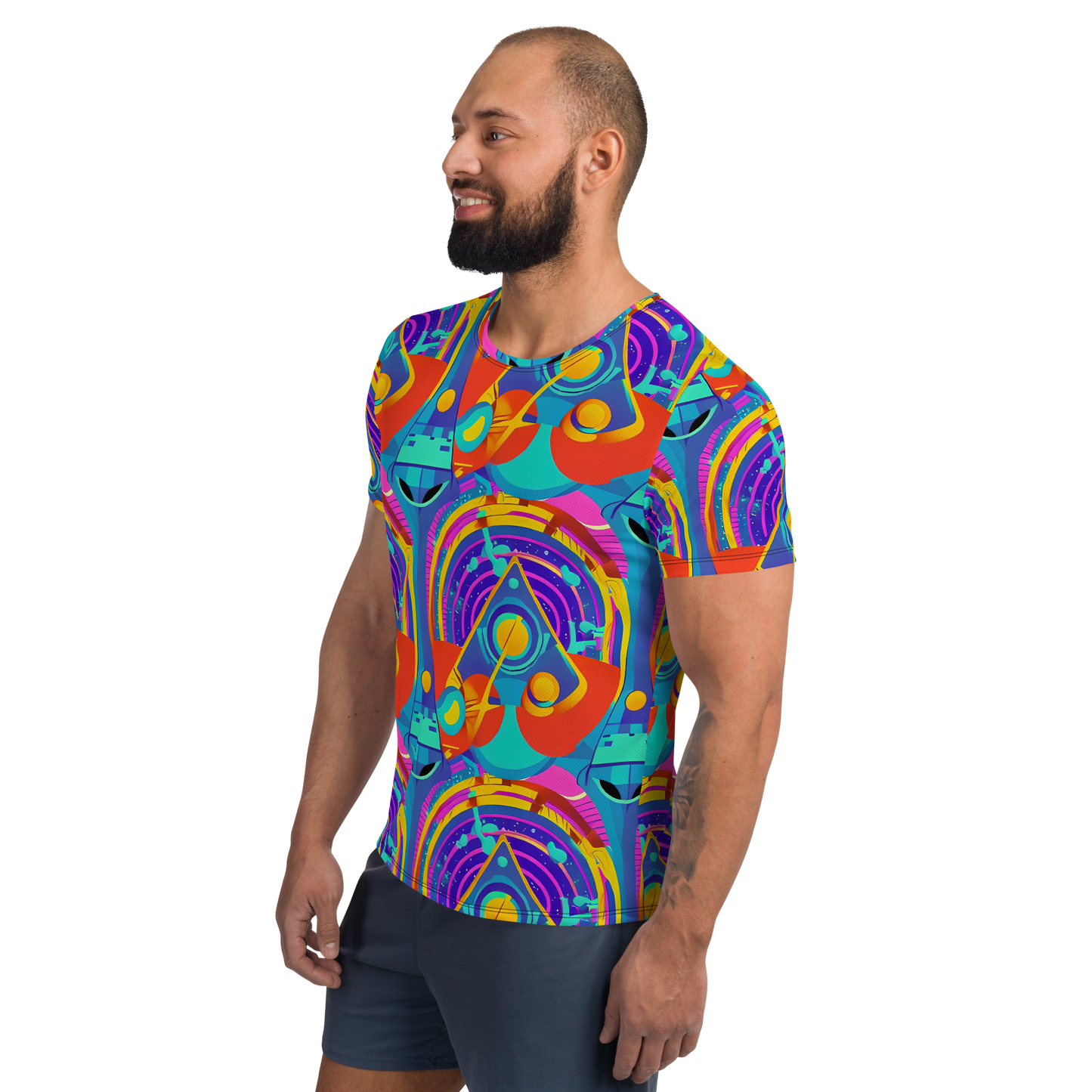 Men's Athletic T-Shirt - Blast of Color