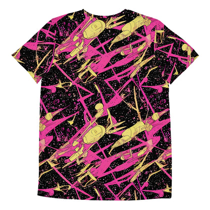 Men's Athletic T-Shirt - Galaxy Graffiti