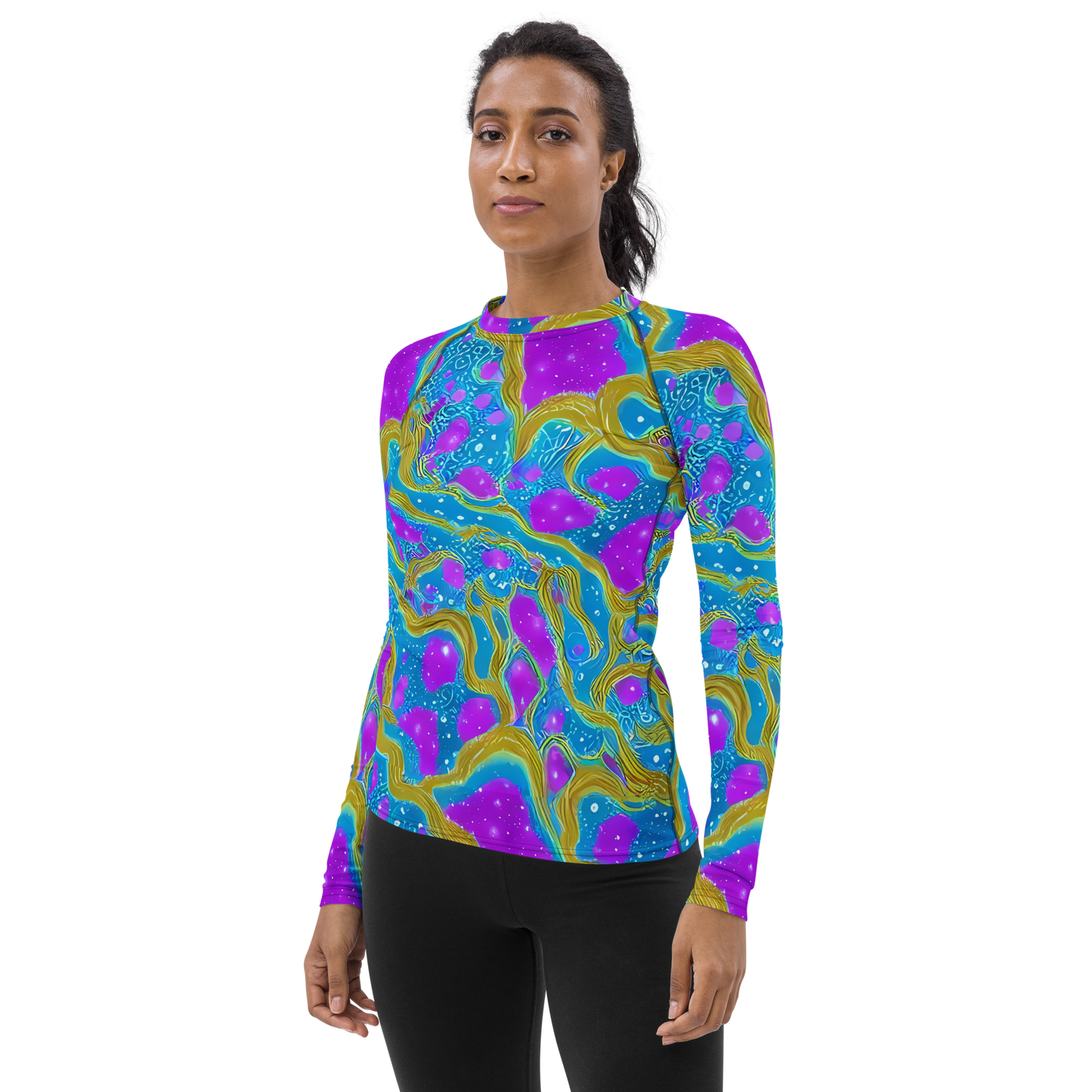 Women's Rash Guard - Mystic Waves