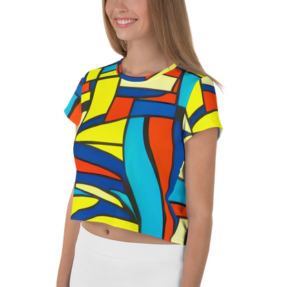 Women's Crop Tee - Neon Fractals