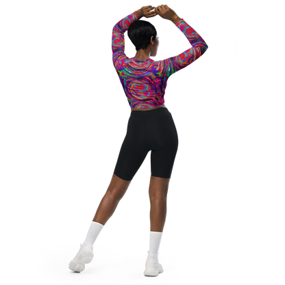 Long Sleeve Crop Top - Quantum Spiral