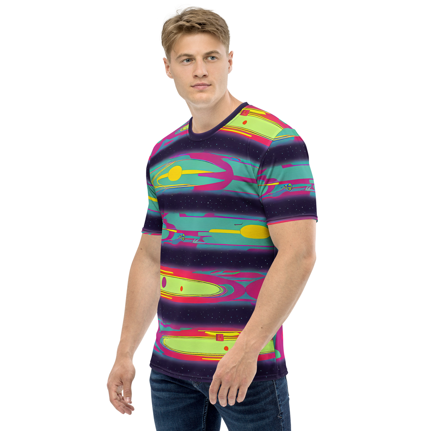 Men's Crew Neck T-Shirt - Astro Pop