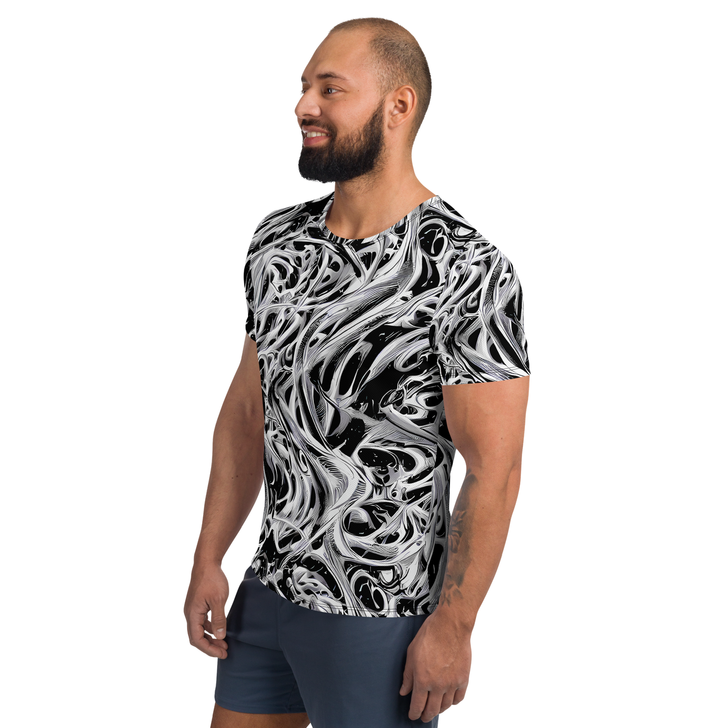 Men's Athletic T-Shirt - Silver Shadows