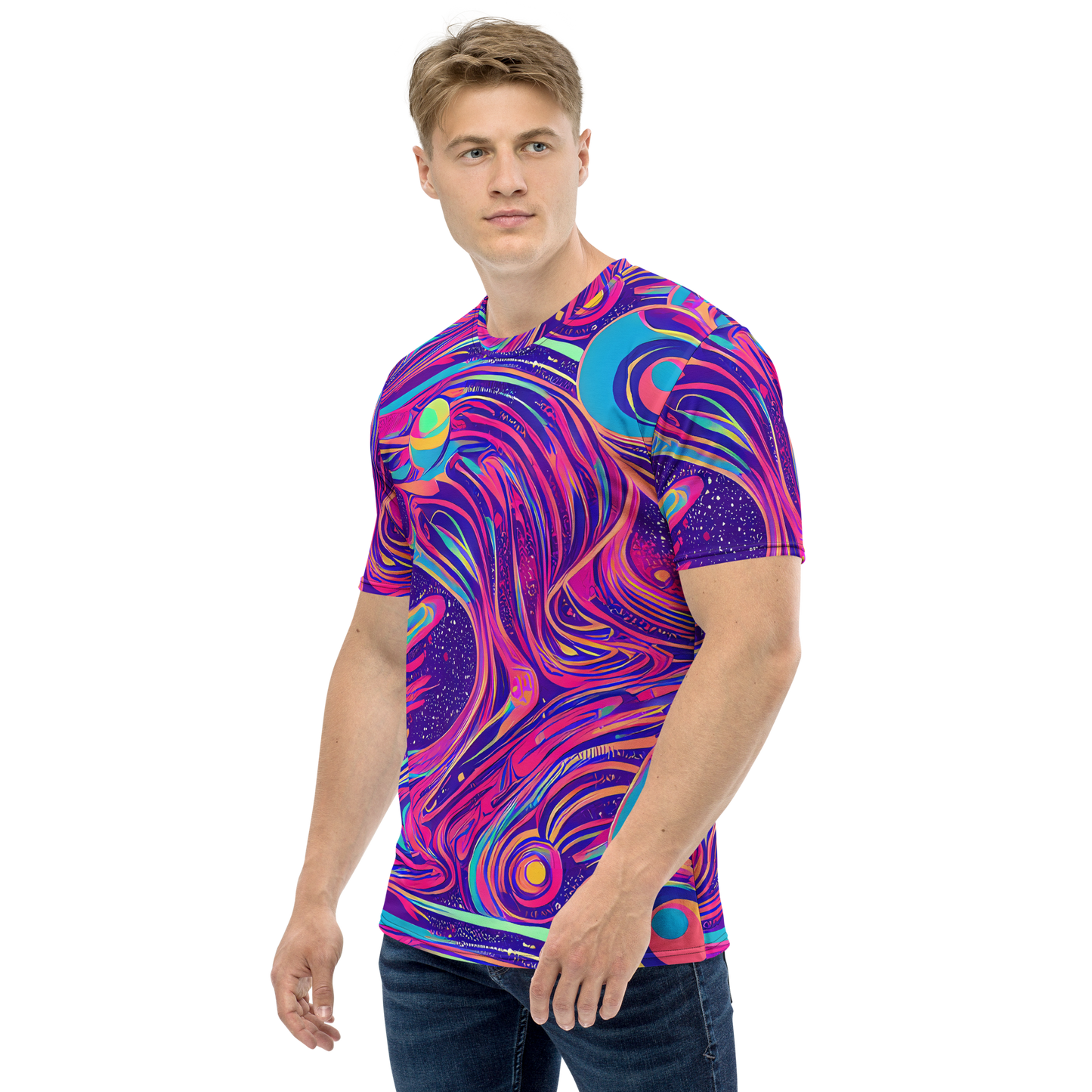 Men's Crew Neck T-Shirt - Nebula Noodles