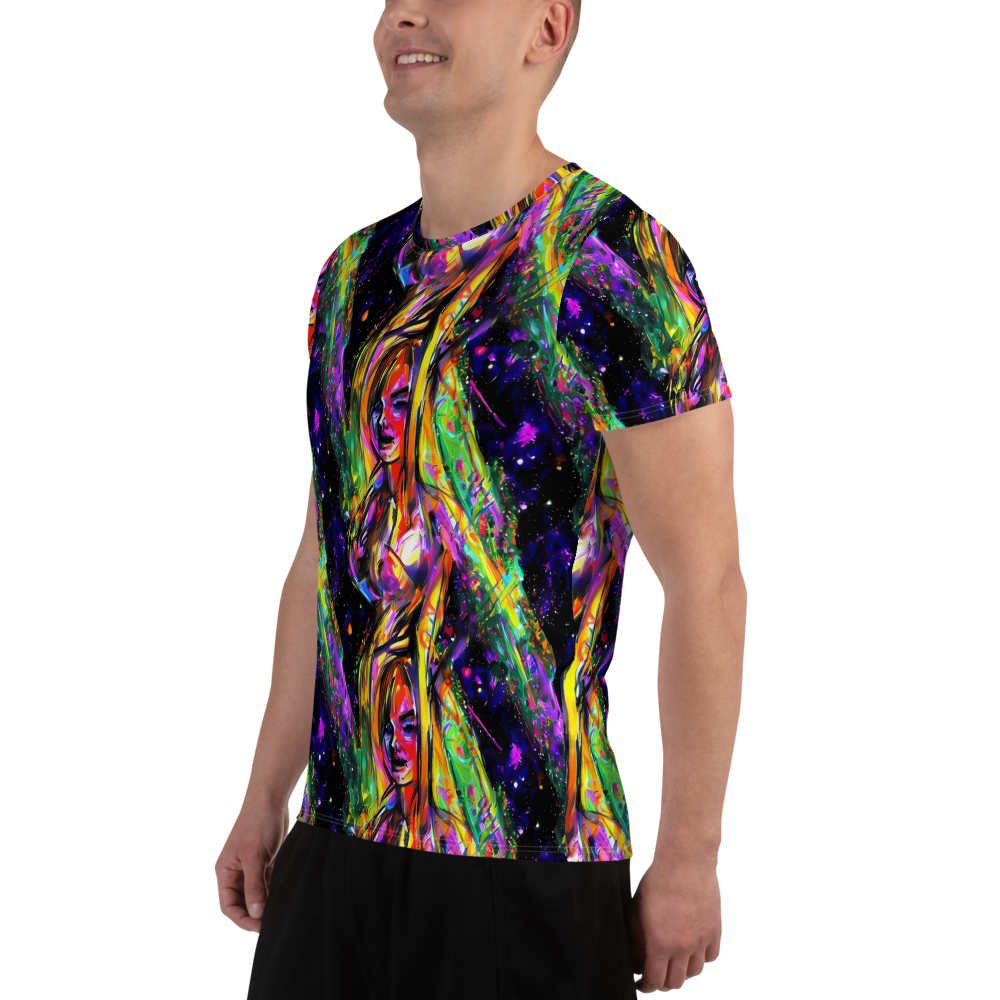 Men's Athletic T-Shirt - Galactic Flamenco