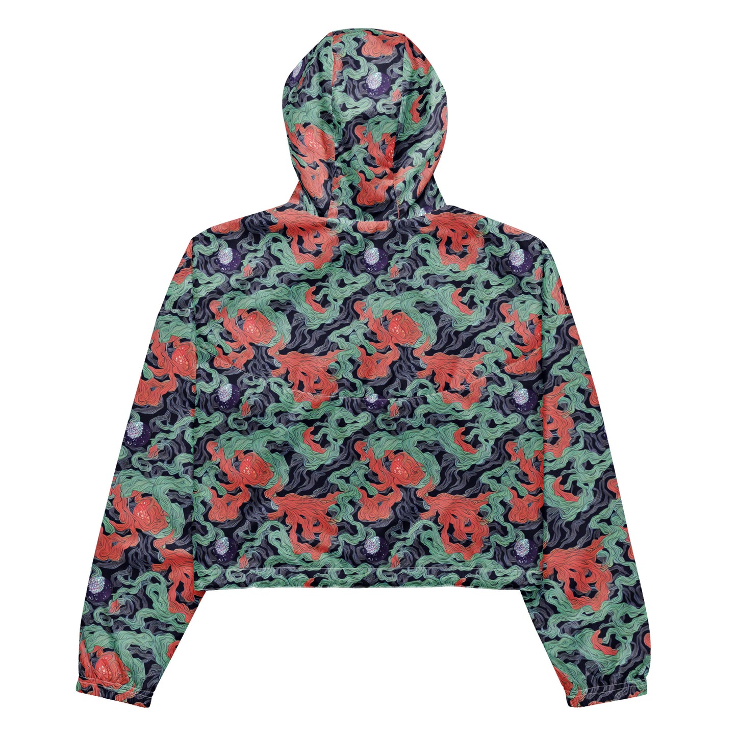 Women's Cropped Windbreaker - Cosmic Coral