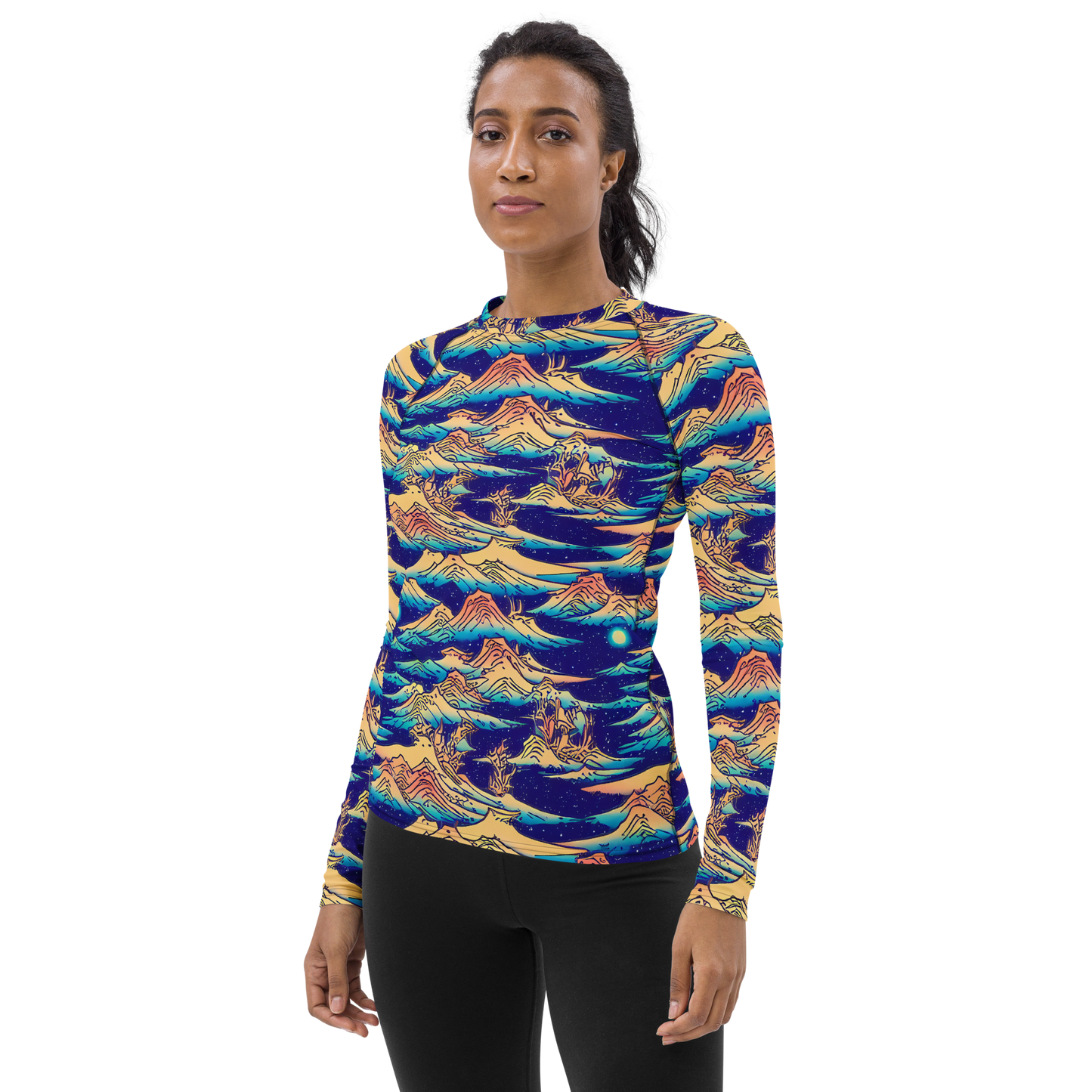 Women's Rash Guard - Mystical Mountain Mirage