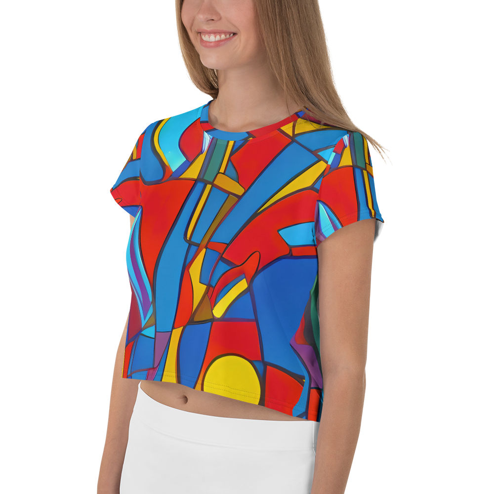 Women's Crop Tee - Mondrian Maze