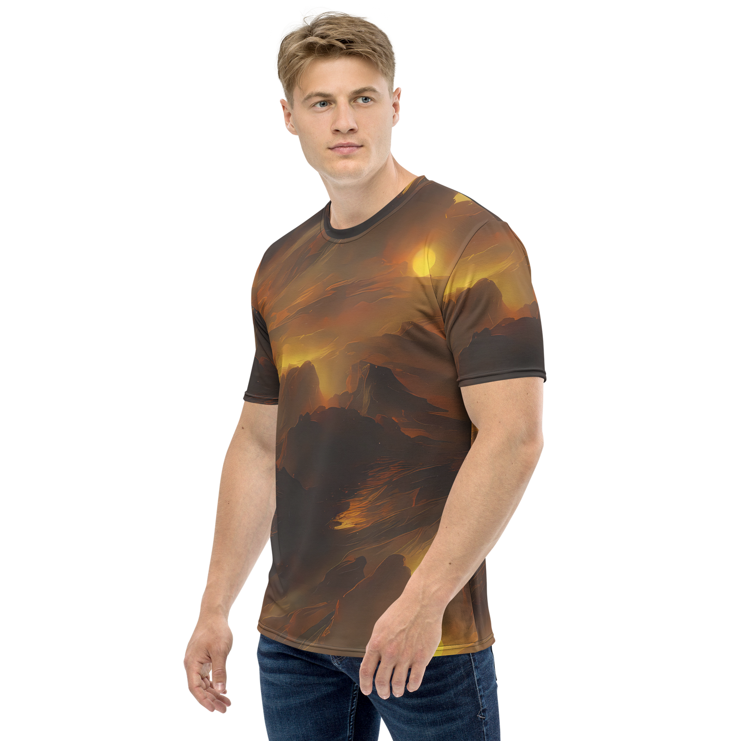 Men's Crew Neck T-Shirt - Sunset Shores