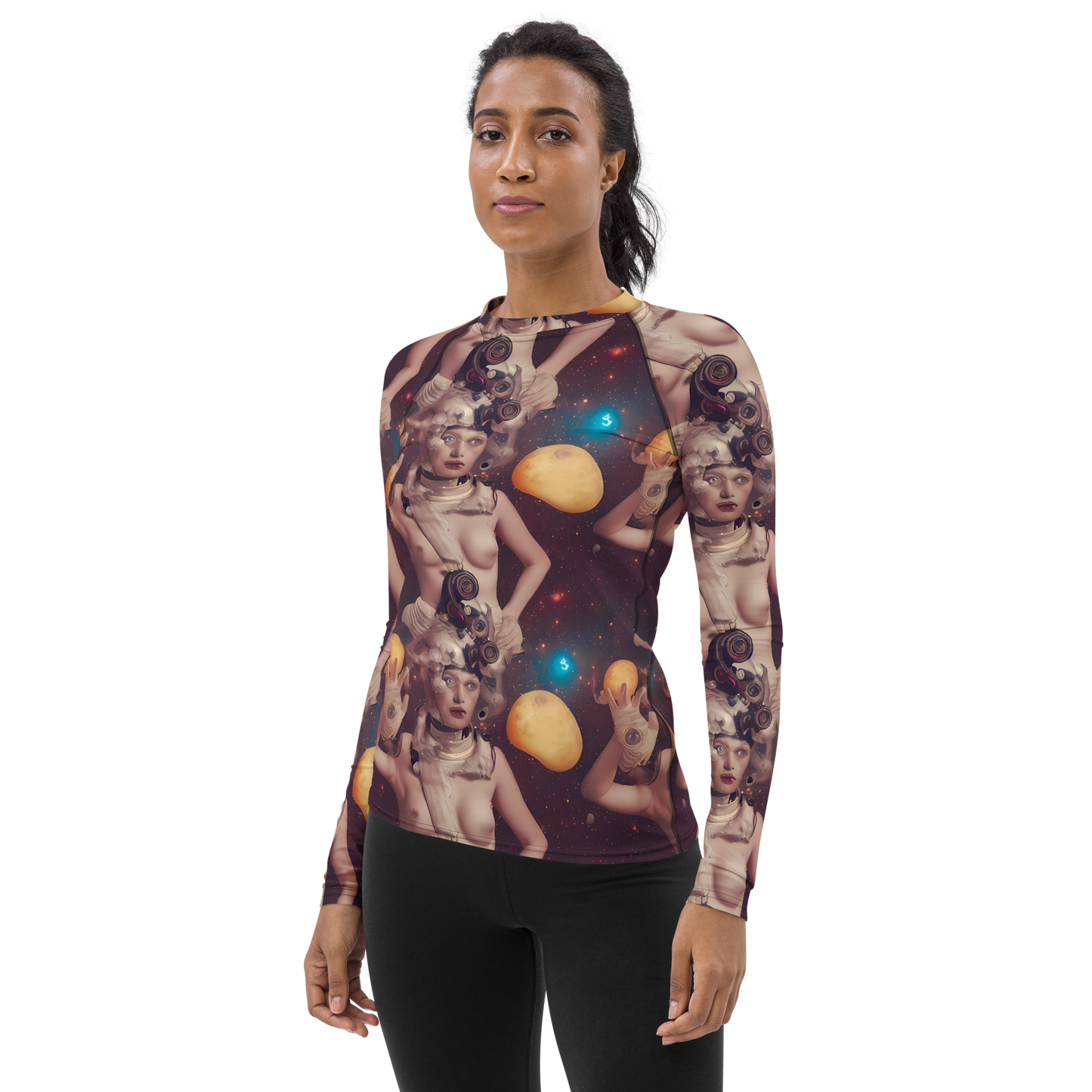 Women's Rash Guard - Nebula Siren