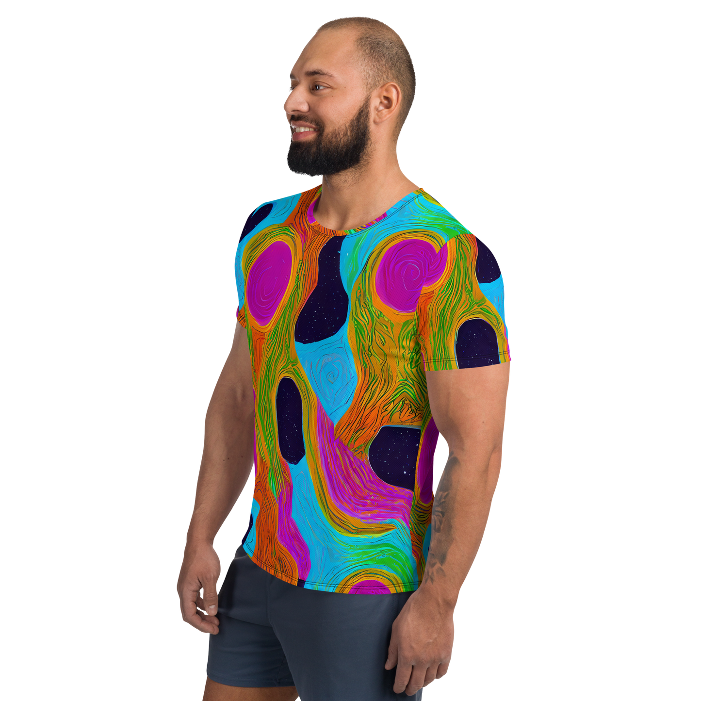 Men's Athletic T-Shirt - Galactic Harmony