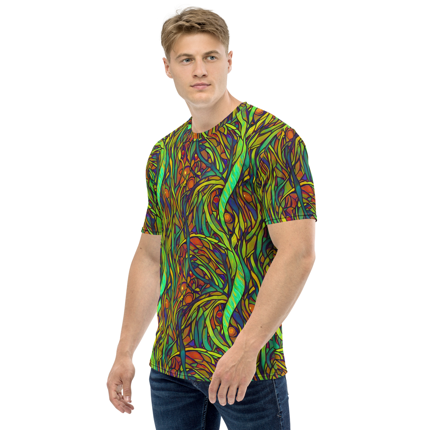 Men's Crew Neck T-Shirt - Cosmic Garden