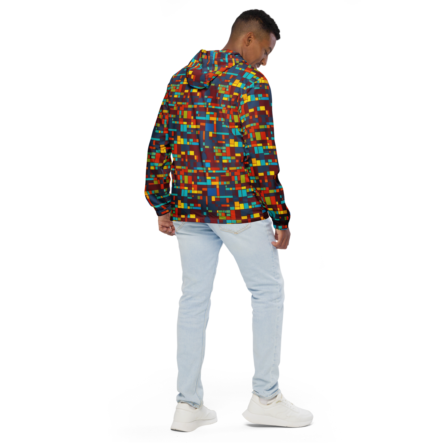 Men's Windbreaker - Astral Grid