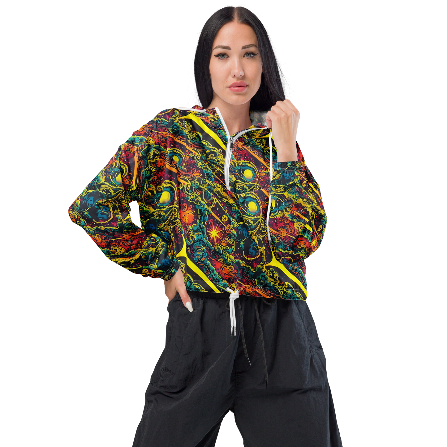 Women's Cropped Windbreaker - Gogos Galaxy