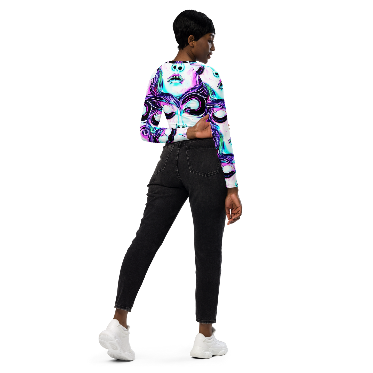 Long Sleeve Crop Top - Chroma Soirée