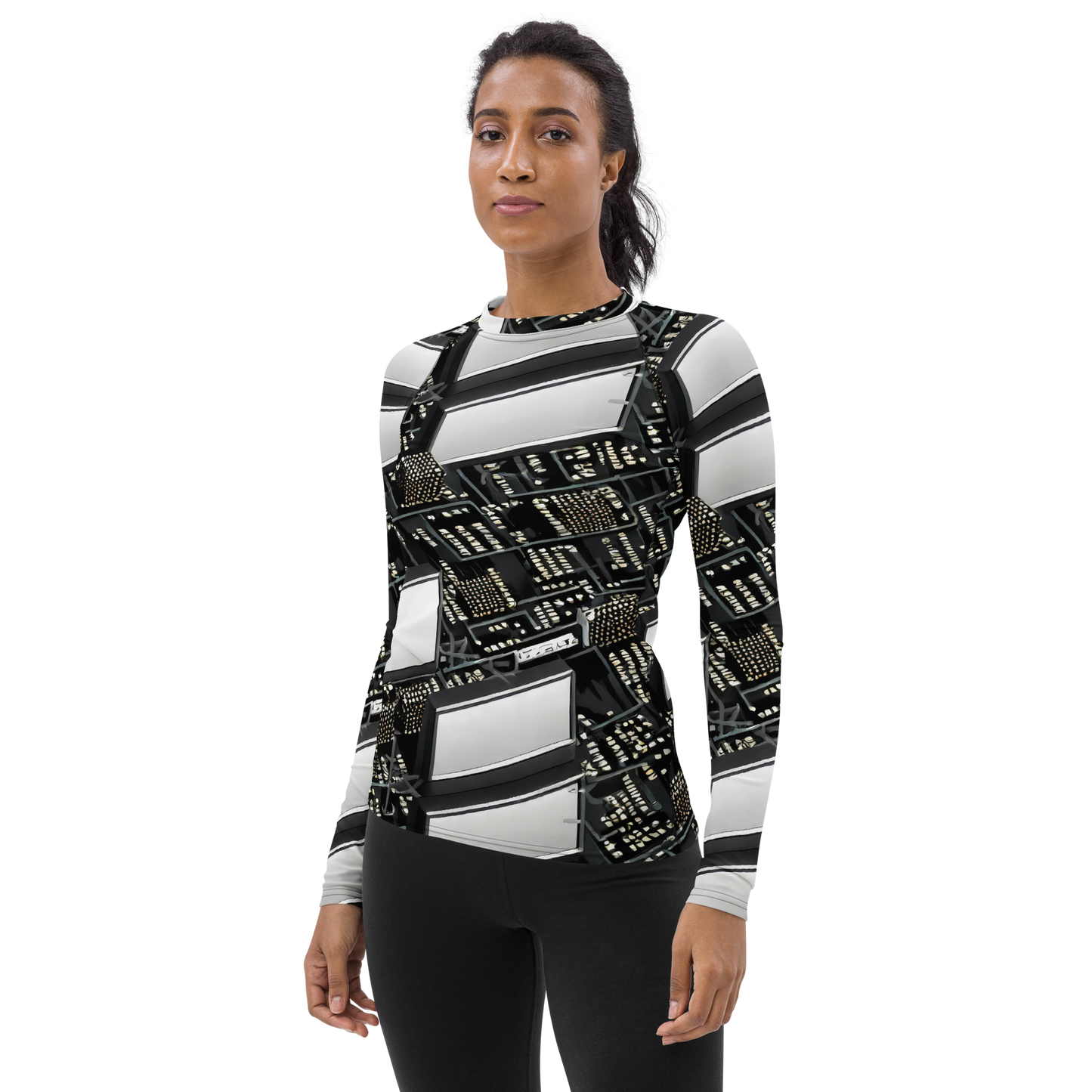 Women's Rash Guard - Electro Essence