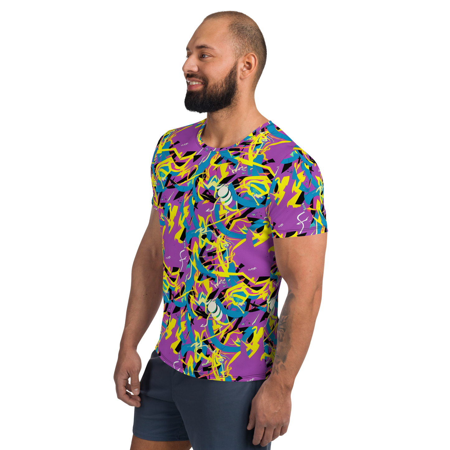 Men's Athletic T-Shirt - Galactic Sprawl