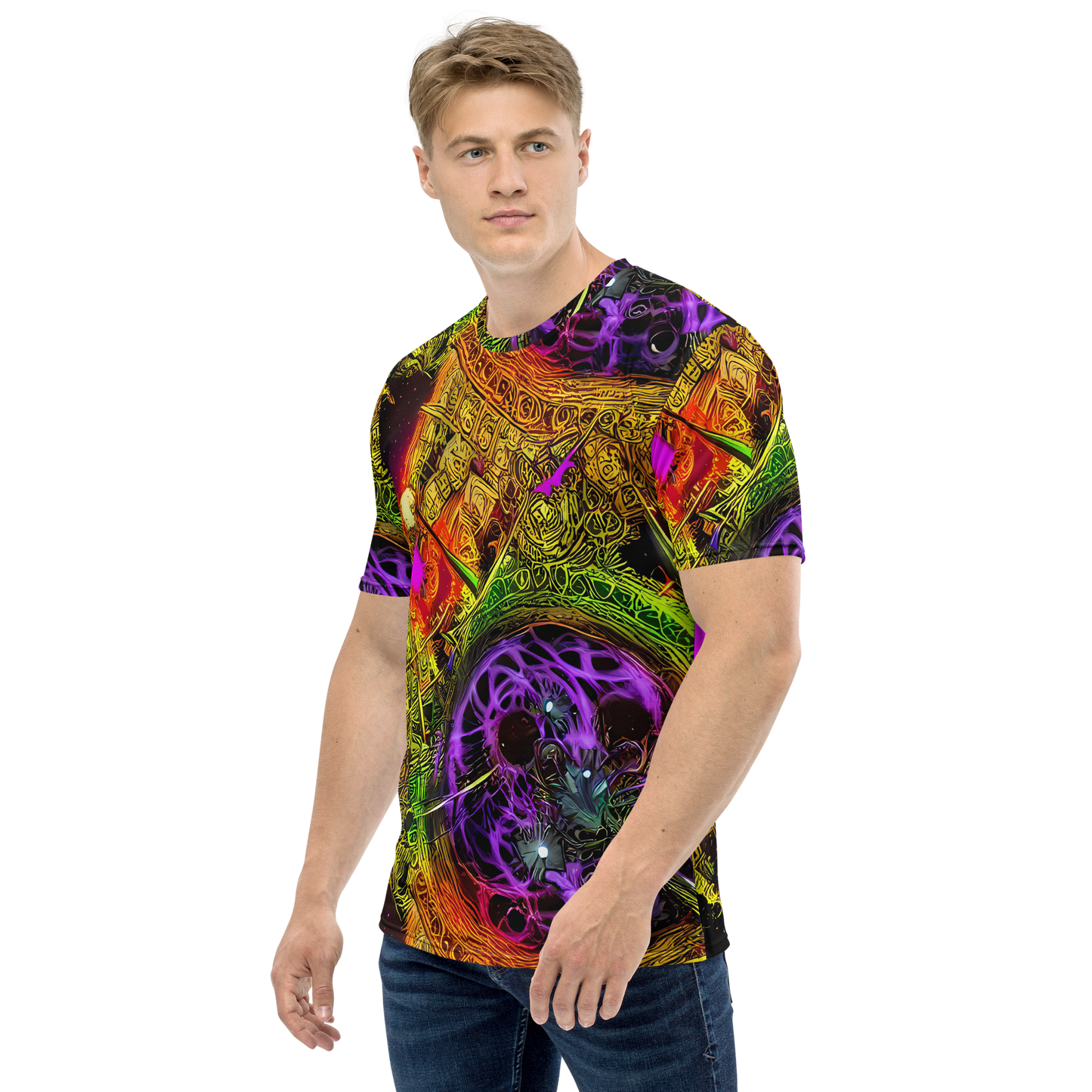 Men's Crew Neck T-Shirt - Neon Glyphworks