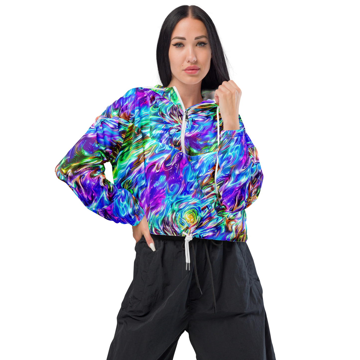 Women's Cropped Windbreaker - Faini Whirlwind